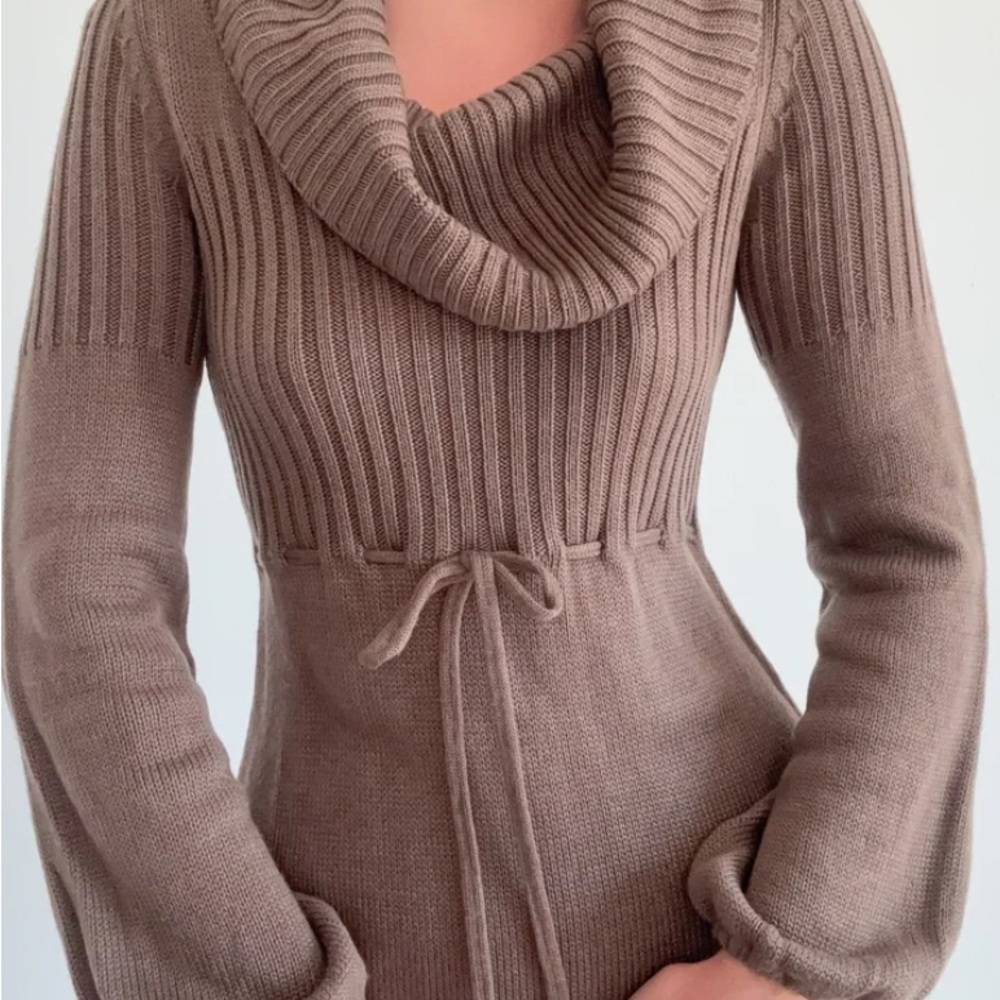 Calvin Klein Taupe Cowl Neck Sweater